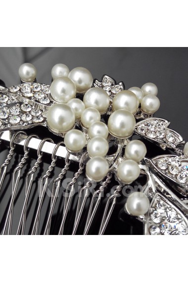 Handmade Alloy Combs Wedding Headpieces with Rhinestone