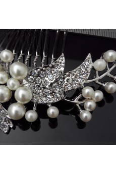 Handmade Alloy Combs Wedding Headpieces with Rhinestone