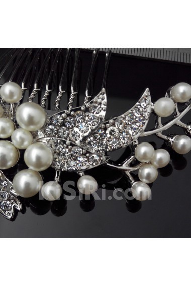 Handmade Alloy Combs Wedding Headpieces with Rhinestone