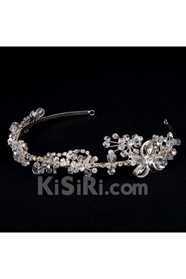 Floral Alloy Crystal Wedding Headpieces with Rhinestone