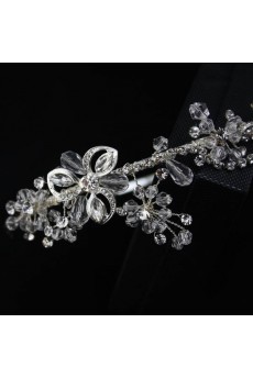 Floral Alloy Crystal Wedding Headpieces with Rhinestone