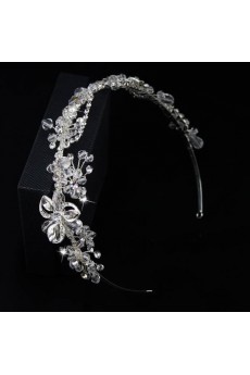 Floral Alloy Crystal Wedding Headpieces with Rhinestone