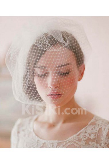 White Yarn Wedding Headpieces