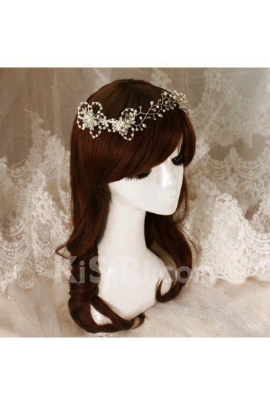 Fashion Alloy Wedding Headpieces with Imitation Pearls