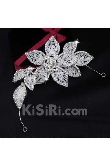 Alloy Floral Wedding Headpieces with Rhinestone