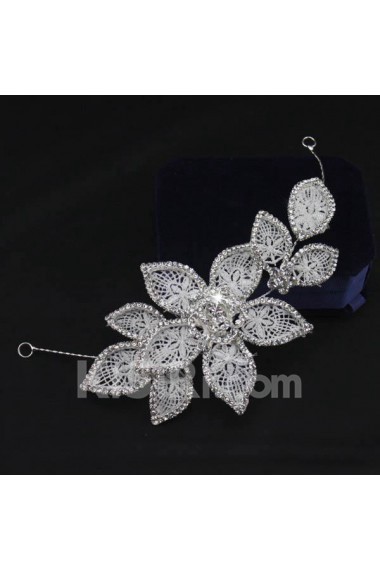 Alloy Floral Wedding Headpieces with Rhinestone