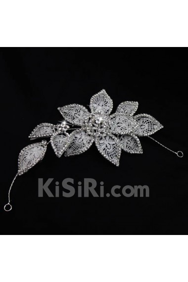 Alloy Floral Wedding Headpieces with Rhinestone