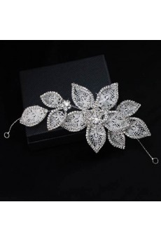 Alloy Floral Wedding Headpieces with Rhinestone