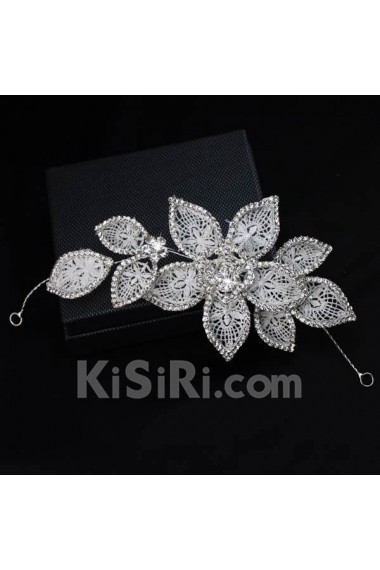 Alloy Floral Wedding Headpieces with Rhinestone