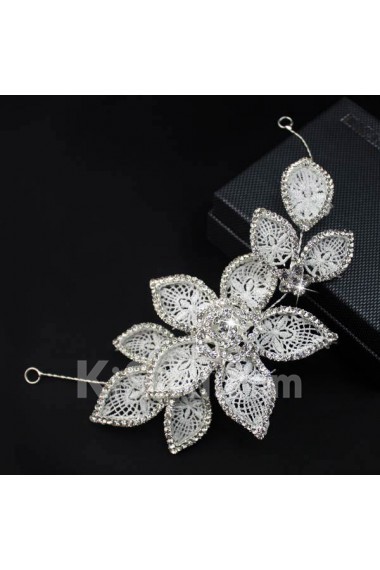 Alloy Floral Wedding Headpieces with Rhinestone