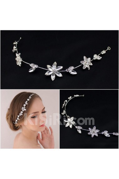 Alloy Floral Rhinestone Wedding Headpieces