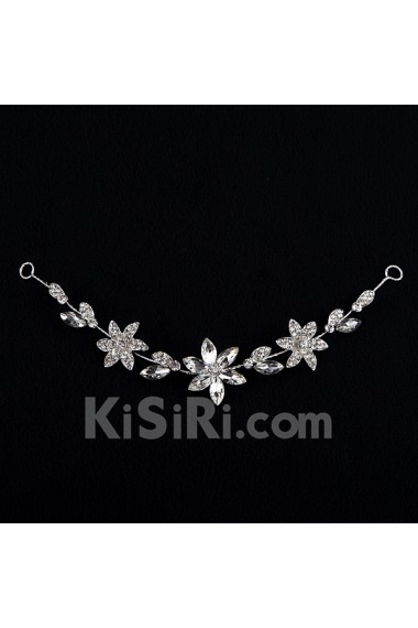 Alloy Floral Rhinestone Wedding Headpieces