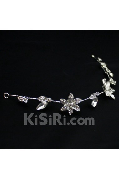 Alloy Floral Rhinestone Wedding Headpieces