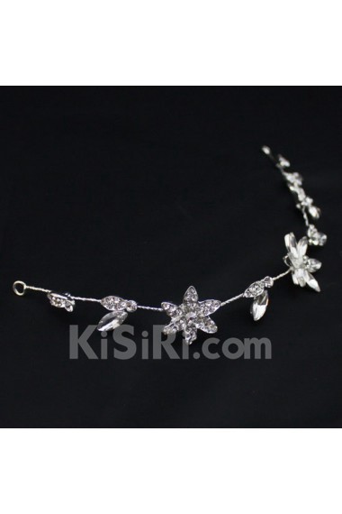 Alloy Floral Rhinestone Wedding Headpieces