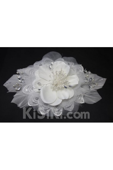 Lace Wedding Headpieces with Rhinestone