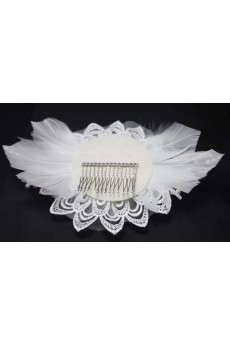 Lace Wedding Headpieces with Rhinestone