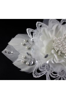 Lace Wedding Headpieces with Rhinestone