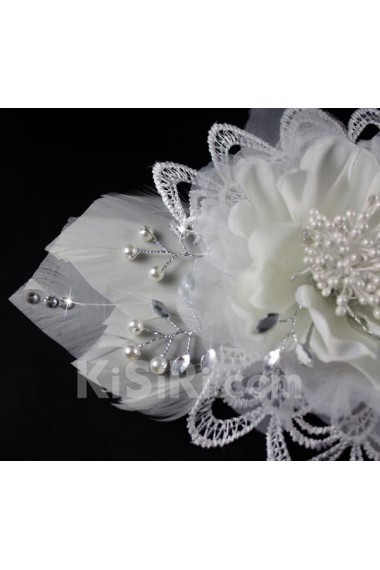 Lace Wedding Headpieces with Rhinestone