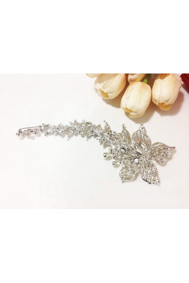 Rhinestone Wedding Headpieces with Imitation Pearls