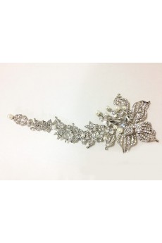 Rhinestone Wedding Headpieces with Imitation Pearls