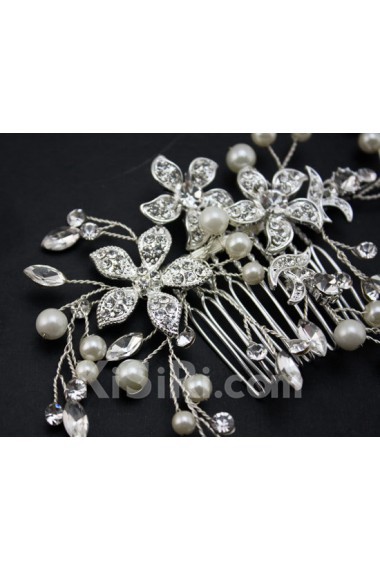 Alloy Floral Rhinestone Wedding Headpieces