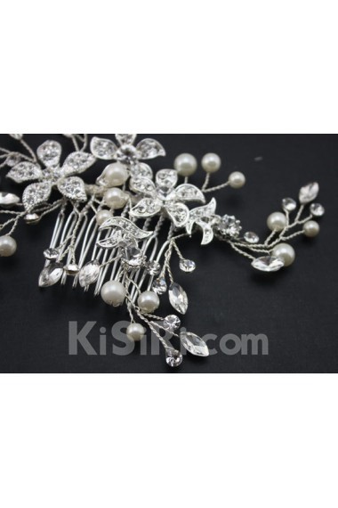 Alloy Floral Rhinestone Wedding Headpieces