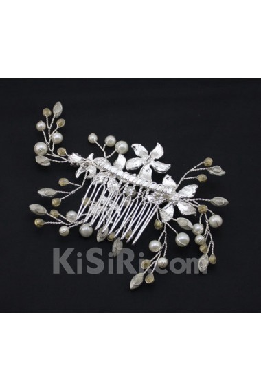 Alloy Floral Rhinestone Wedding Headpieces