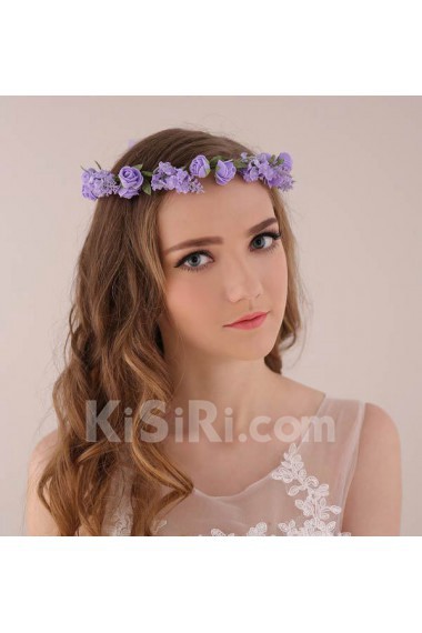 Purple Wreath Wedding Headpieces