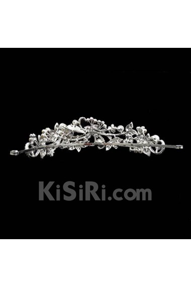 Rhinestone Wedding Headpieces with Imitation Pearls