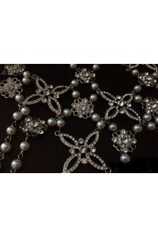 Alloy Wedding Headpieces with Imitation Pearls