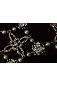 Alloy Wedding Headpieces with Imitation Pearls