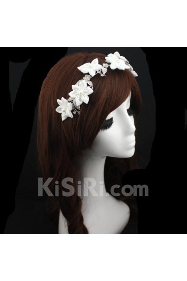 Fabric and Rhinestone Floral Wedding Headpieces