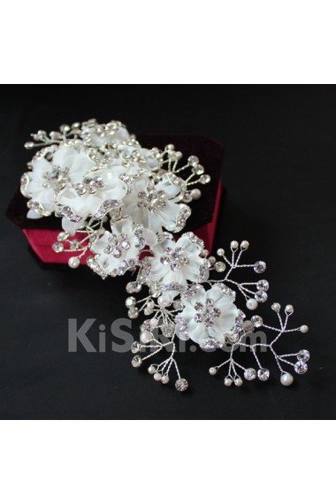 Alloy Rhinestone Floral Wedding Headpieces