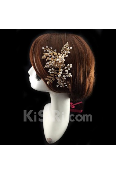 Alloy Combs Wedding Headpieces with Imitation Pearls