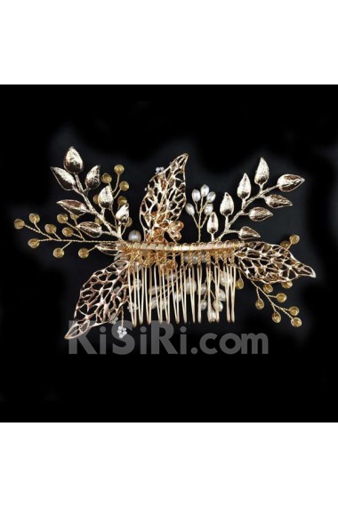 Alloy Combs Wedding Headpieces with Imitation Pearls