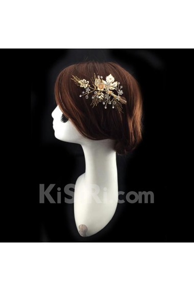 Handmade Alloy Wedding Headpieces with Rhinestone