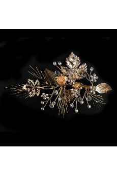 Handmade Alloy Wedding Headpieces with Rhinestone