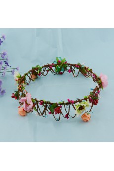 Multicolor Fabric Wreath Wedding Headpieces