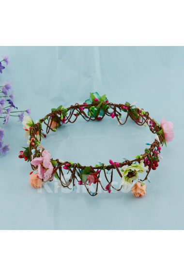 Multicolor Fabric Wreath Wedding Headpieces