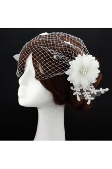 Fabric and Yarn Wedding Headpieces