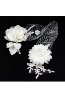 Fabric and Yarn Wedding Headpieces