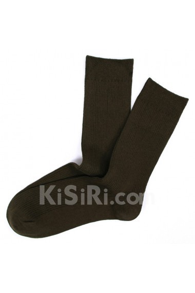 Green Combed Cotton Men's Socks