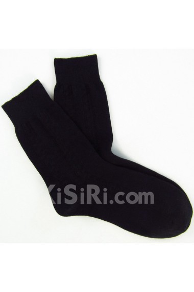 Black Men's Combed Cotton Socks