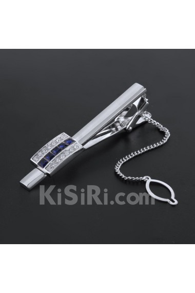 Men's Crystal Metal Tie Bar