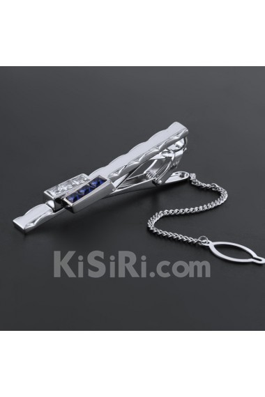 Men's Crystal Metal Tie Bar