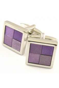 Men's Purple Metal Cufflink