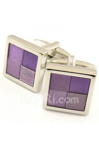 Men's Purple Metal Cufflink