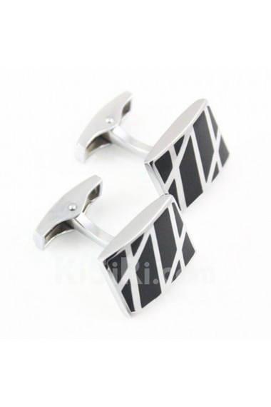 Men's Black Metal Cufflink