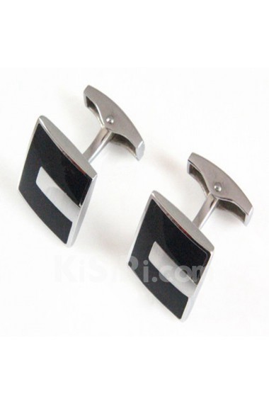 Men's Black Metal Cufflink