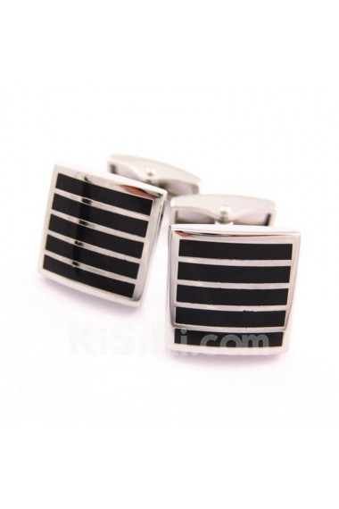 Men's Black Metal Cufflink